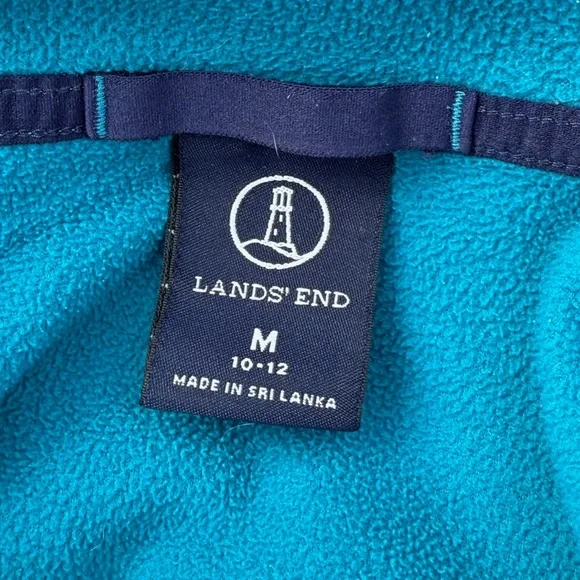 Lands' End quarter zip long sleeve fleece jacket - size M - Picture 4 of 4